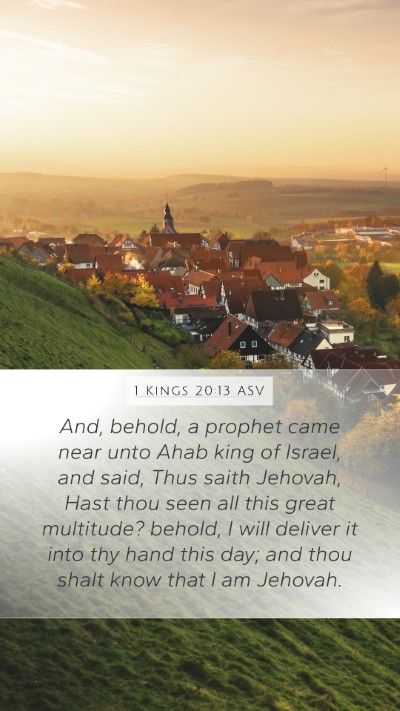 1 Kings 20:13 ASV Bible Verse Image