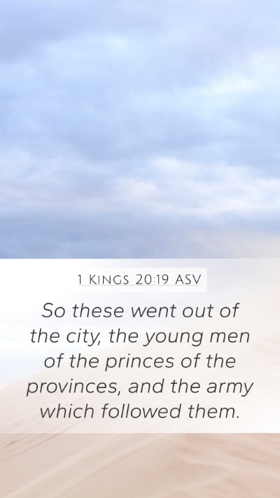 1 Kings 20:19 ASV Bible Verse Image