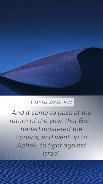 1 Kings 20:26 ASV Bible Verse Image