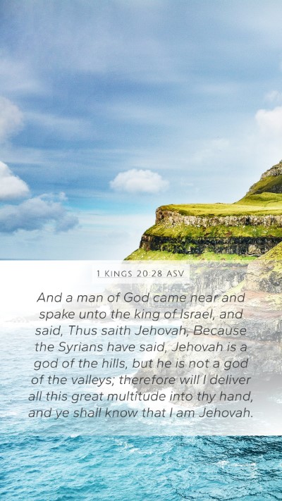 1 Kings 20:28 ASV Bible Verse Image
