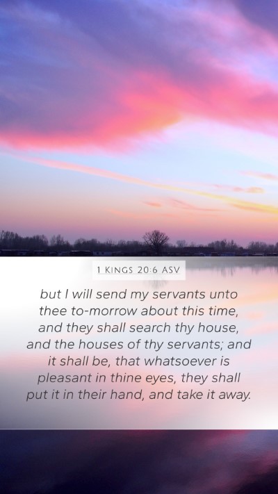 1 Kings 20:6 ASV Bible Verse Image