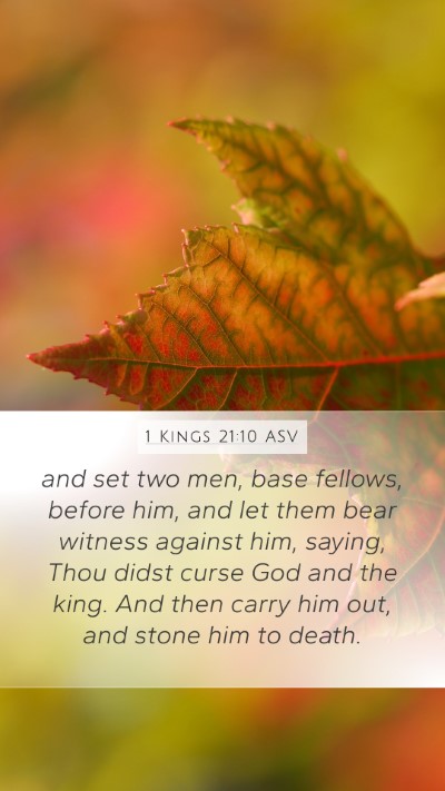 1 Kings 21:10 ASV Bible Verse Image