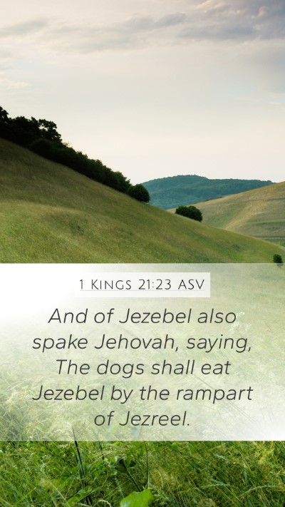 1 Kings 21:23 ASV Bible Verse Image