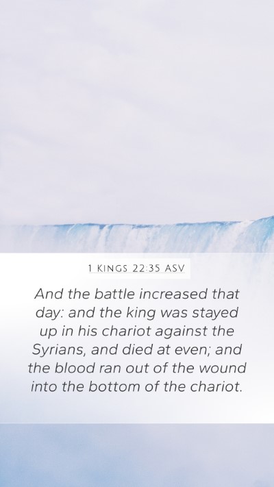 1 Kings 22:35 ASV Bible Verse Image
