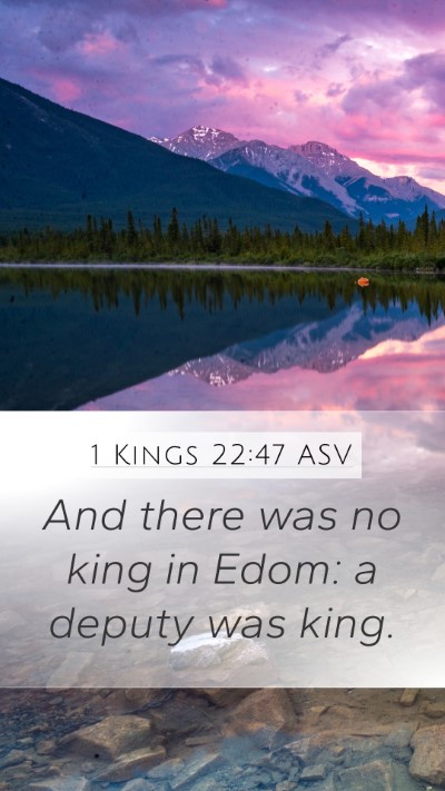 1 Kings 22:47 ASV Bible Verse Image