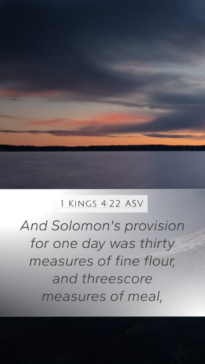 1 Kings 4:22 ASV Bible Verse Image