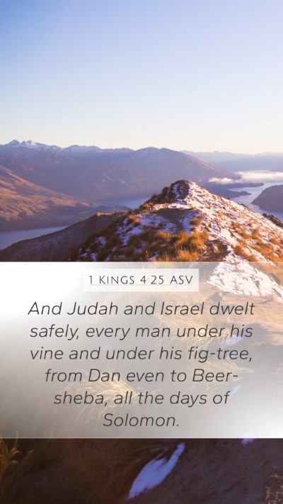 1 Kings 4:25 ASV Bible Verse Image