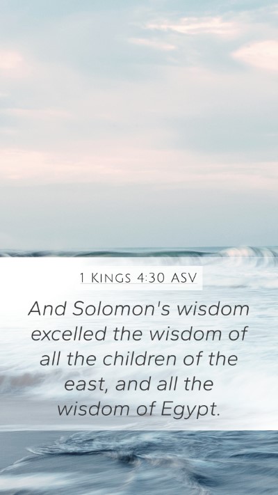 1 Kings 4:30 ASV Bible Verse Image
