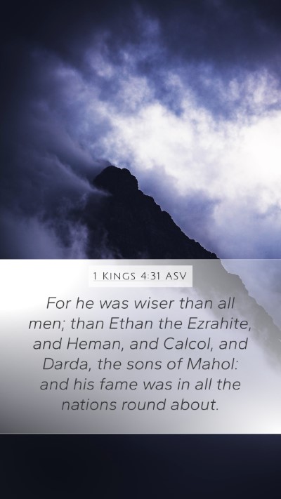 1 Kings 4:31 ASV Bible Verse Image