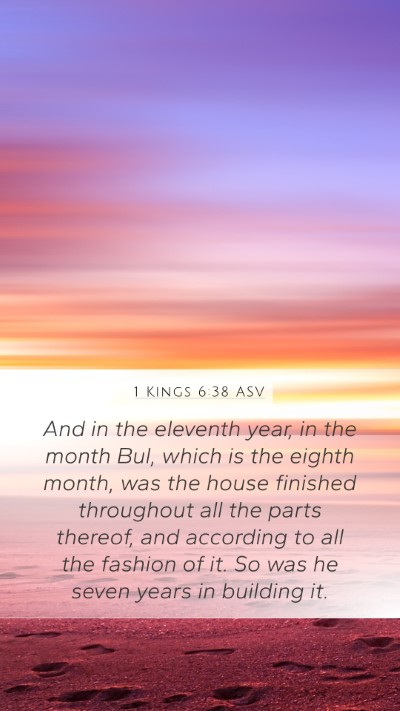 1 Kings 6:38 ASV Bible Verse Image