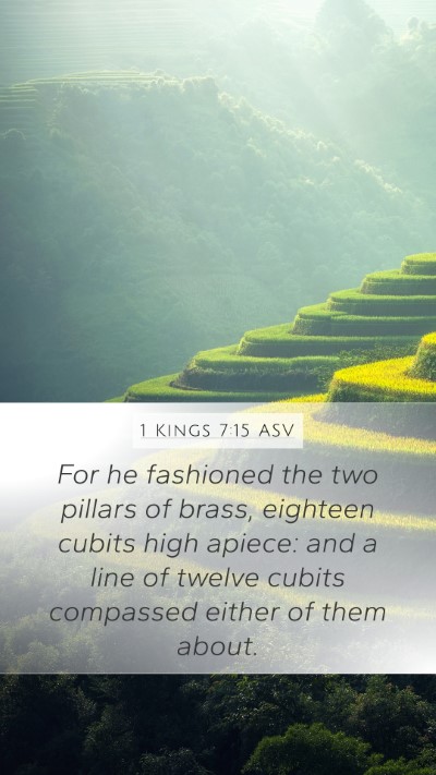 1 Kings 7:15 ASV Bible Verse Image