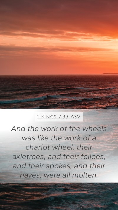 1 Kings 7:33 ASV Mobile Phone Wallpaper - And the work of the wheels was like the work of a - Mobile Bible Verse Wallpaper