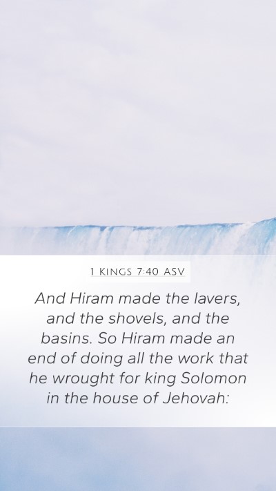 1 Kings 7:40 ASV Bible Verse Image