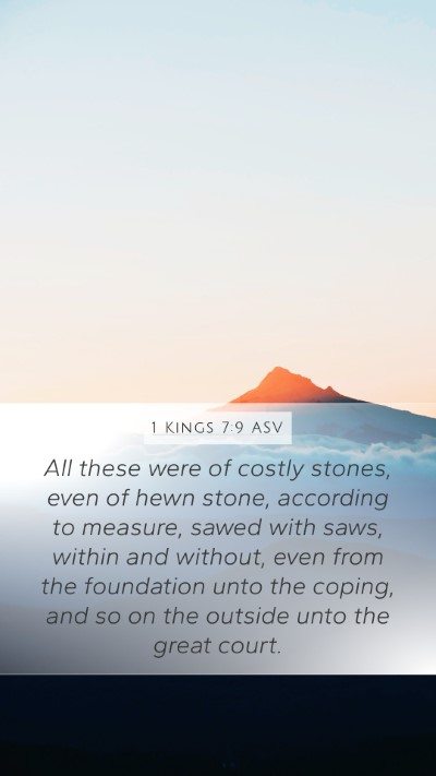 1 Kings 7:9 ASV Bible Verse Image