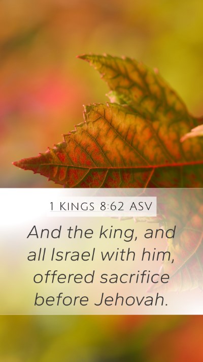 1 Kings 8:62 ASV Bible Verse Image