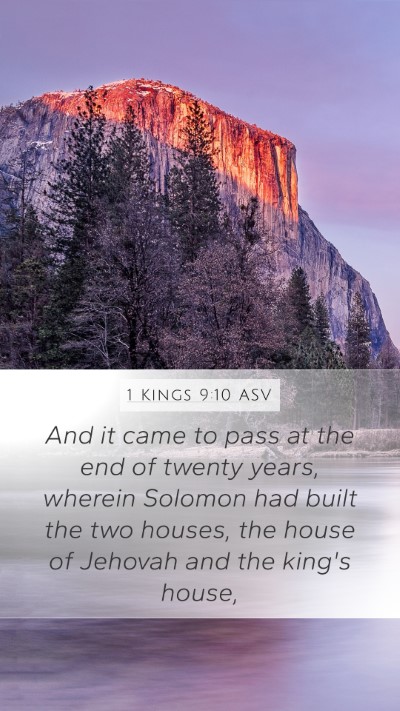 1 Kings 9:10 ASV Bible Verse Image