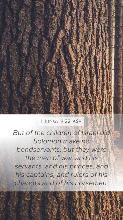1 Kings 9:22 ASV Bible Verse Image
