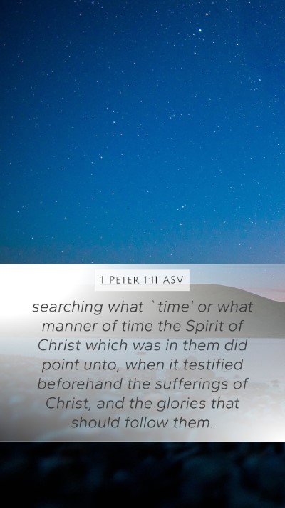1 Peter 1:11 ASV Bible Verse Image