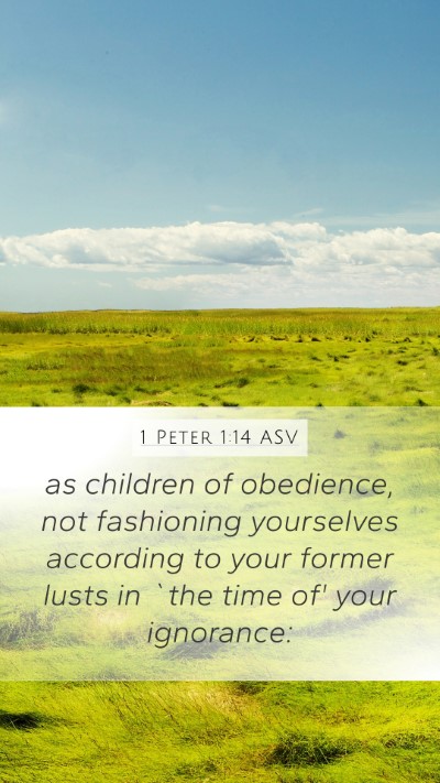 1 Peter 1:14 ASV Bible Verse Image