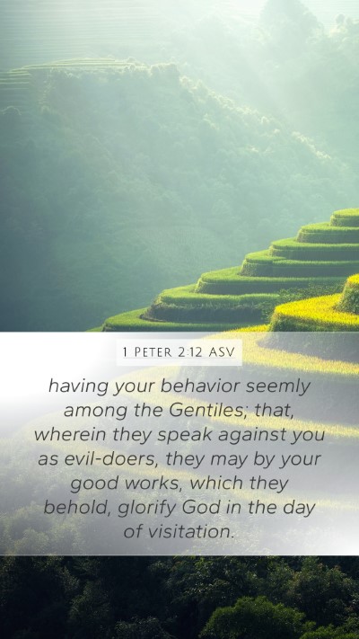 1 Peter 2:12 ASV Bible Verse Image