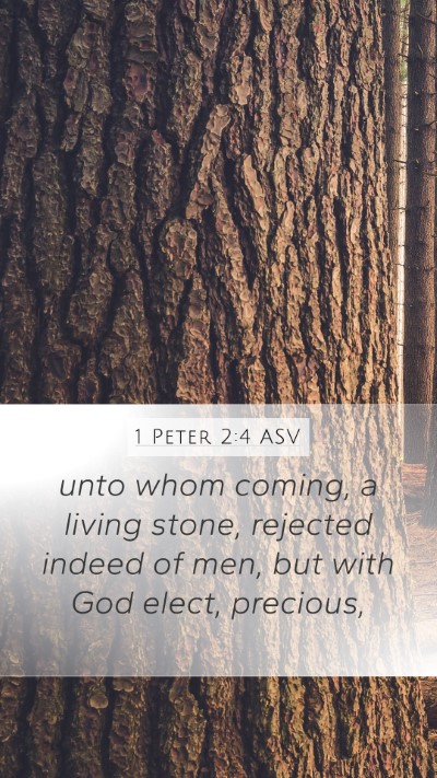 1 Peter 2:4 ASV Bible Verse Image
