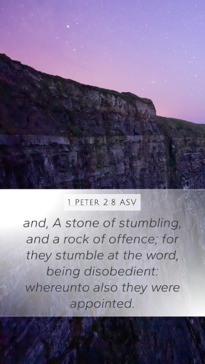 1 Peter 2:8 ASV Bible Verse Image