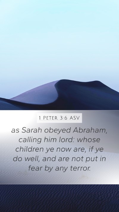 1 Peter 3:6 ASV Bible Verse Image