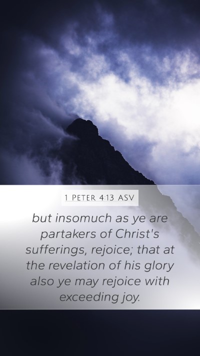 1 Peter 4:13 ASV Bible Verse Image