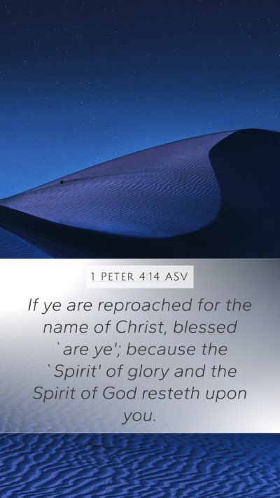 1 Peter 4:14 ASV Bible Verse Image