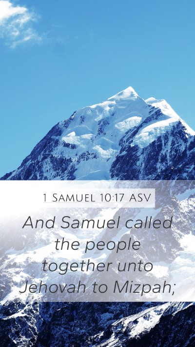 1 Samuel 10:17 ASV Bible Verse Image