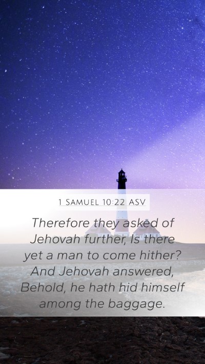 1 Samuel 10:22 ASV Bible Verse Image