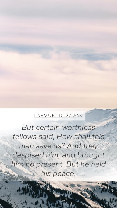 1 Samuel 10:27 ASV Bible Verse Image