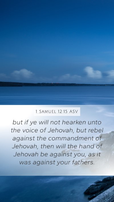 1 Samuel 12:15 ASV Bible Verse Image