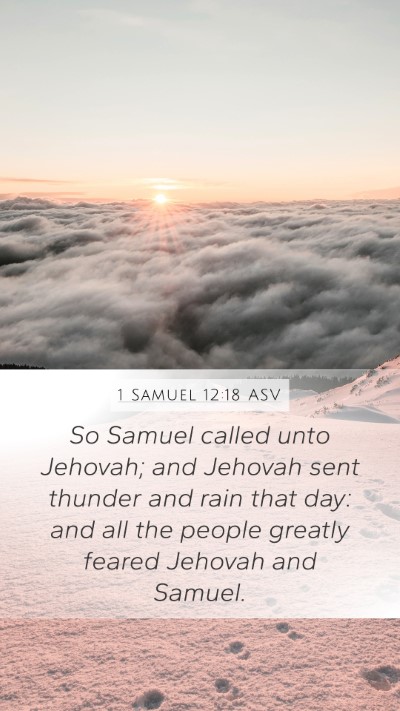 1 Samuel 12:18 ASV Bible Verse Image