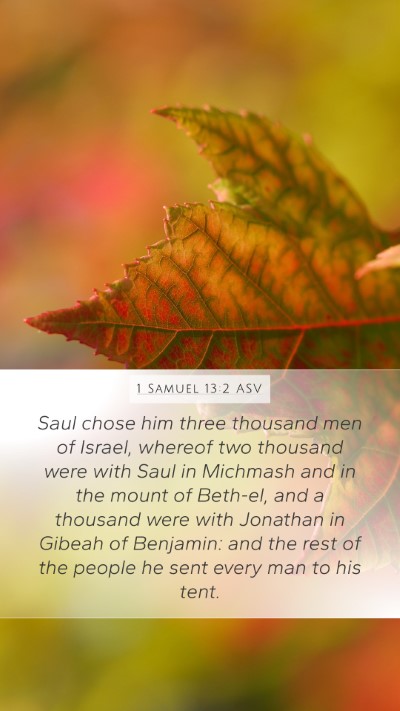1 Samuel 13:2 ASV Bible Verse Image