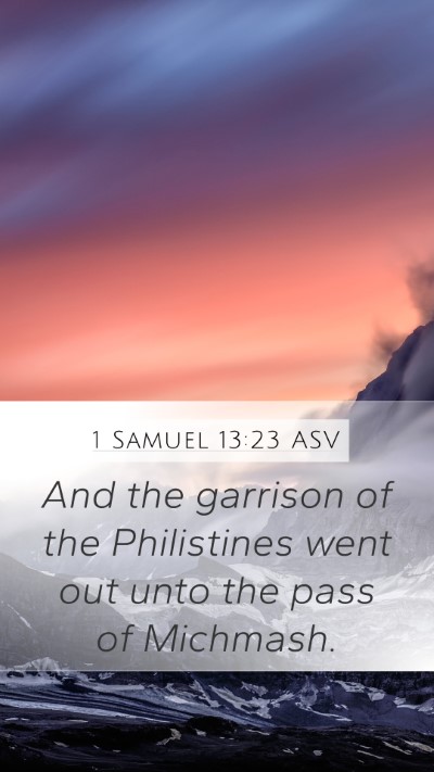 1 Samuel 13:23 ASV Bible Verse Image