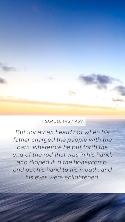 1 Samuel 14:27 ASV Bible Verse Image