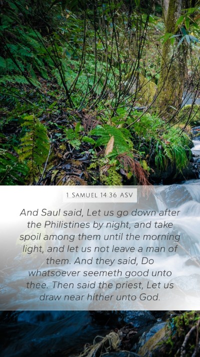1 Samuel 14:36 ASV Bible Verse Image