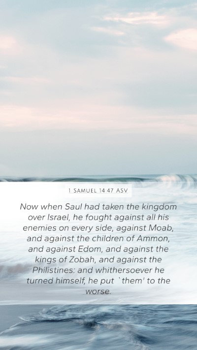 1 Samuel 14:47 ASV Bible Verse Image