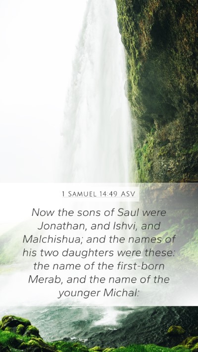 1 Samuel 14:49 ASV Bible Verse Image