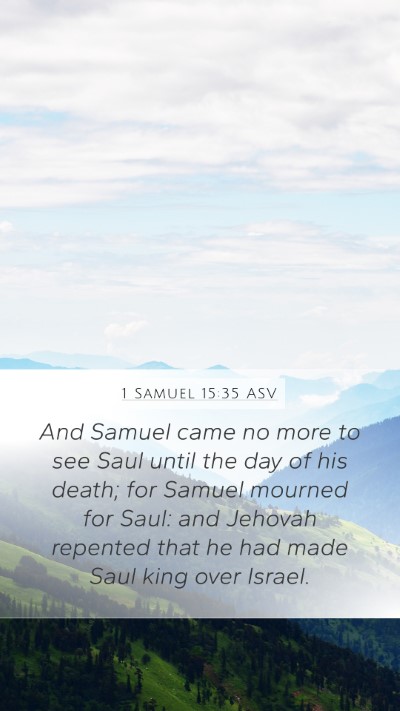 1 Samuel 15:35 ASV Bible Verse Image