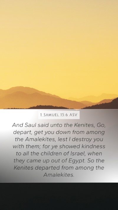 1 Samuel 15:6 ASV Bible Verse Image
