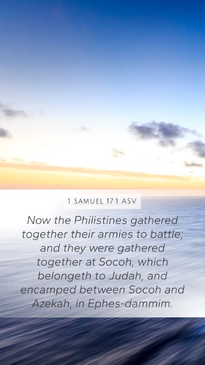 1 Samuel 17:1 ASV Bible Verse Image