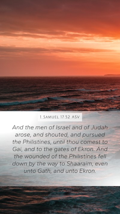 1 Samuel 17:52 ASV Bible Verse Image