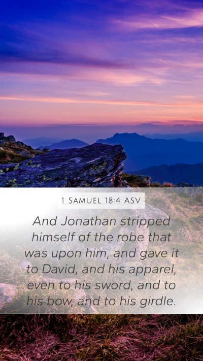 1 Samuel 18:4 ASV Bible Verse Image