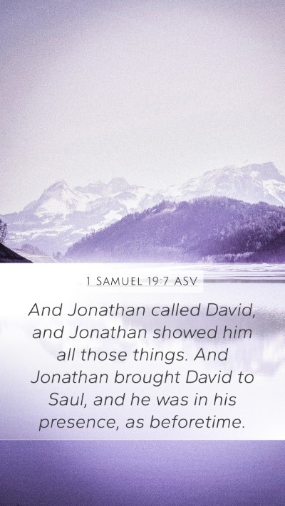 1 Samuel 19:7 ASV Bible Verse Image