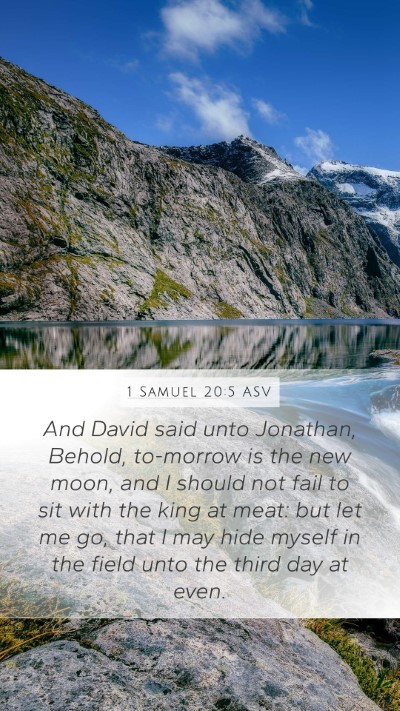 1 Samuel 20:5 ASV Bible Verse Image