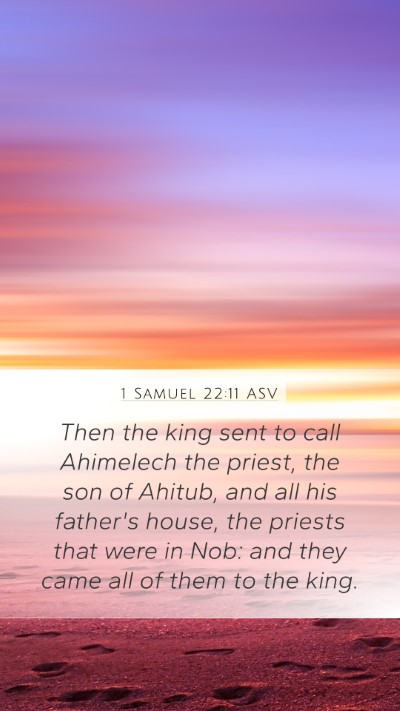 1 Samuel 22:11 ASV Bible Verse Image