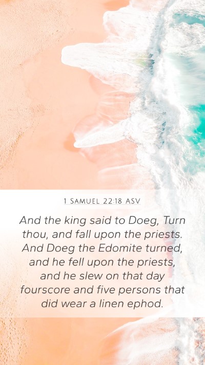 1 Samuel 22:18 ASV Bible Verse Image