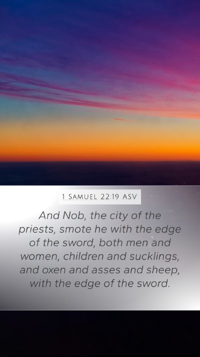 1 Samuel 22:19 ASV Bible Verse Image